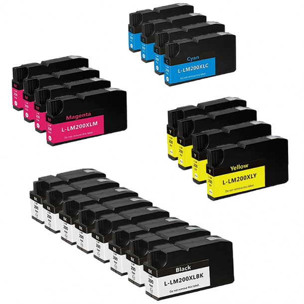 Lexmark 200 XL Ink Cartridge Combo Pack 20 pcs - Compatible - BK/C/M/Y 1060 ml