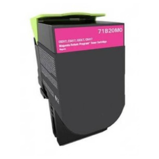 Lexmark CS317/CS417 M Lasertoner - 71B2OMO kompatibel - Magenta 2300 sider