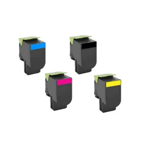 Pixojet toner Lexmark CX 310 / 410 / 510 - 80C2SKE, 4 stk. rabattpakke 8500 sider