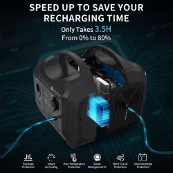 Lippa Power Station 595 Wh - Svart