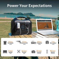 Lippa Power Station 595 Wh - Svart