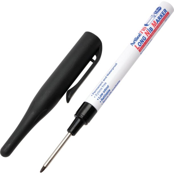 Artline Marker 710 Long Nib Svart, 12 st