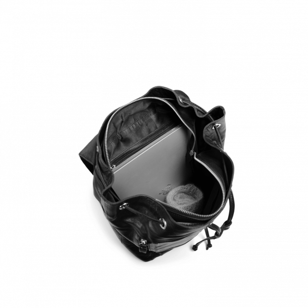 Muud Gimo Ryggs&auml;ck - L&auml;der, Svart