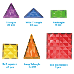 Magnetic Tiles byggest, 100 stk