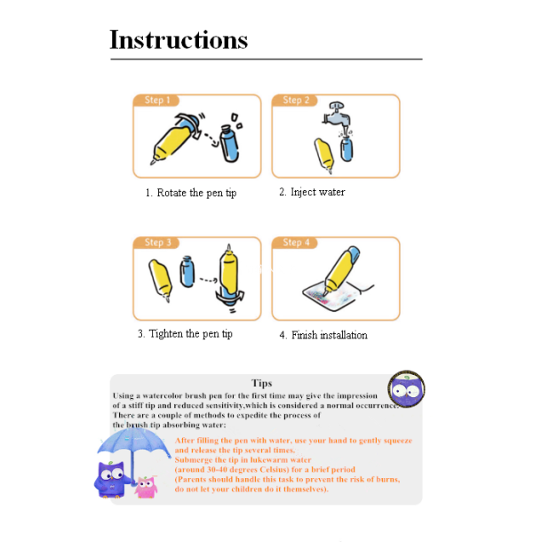 mierEdu Vandmalebger - 3 pak