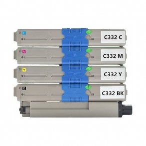 Pixojet toner OKI C332/MC363 - 46508712, 4 stk. rabatpakke 12500 sider