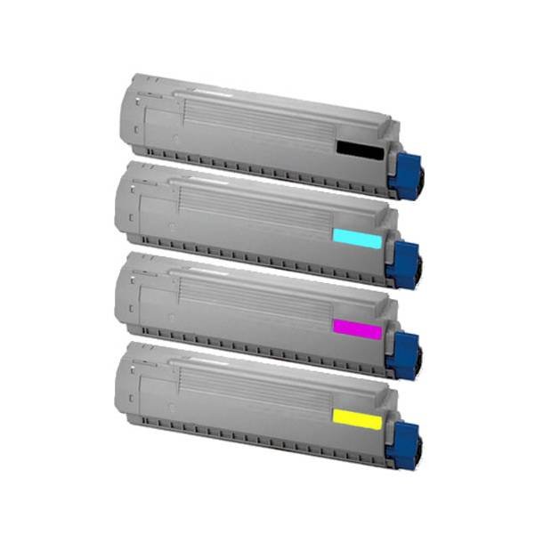 OKI C801/C821 combo pack 4 stk Toner - Kompatibel - BK/C/M/Y 28900 sider