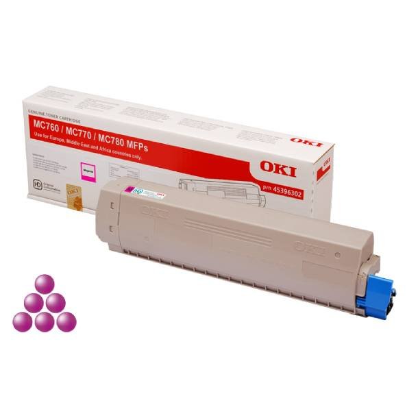 OKI MC 760/770/780 M lasertoner - 45396302 Original - Magenta 6000 sider