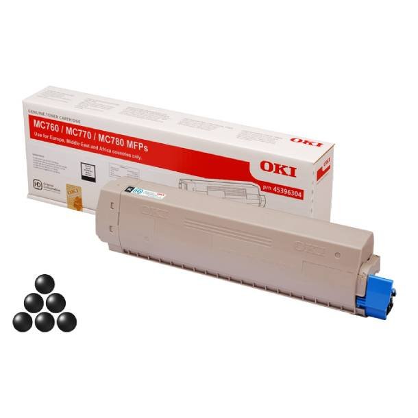 OKI MC 760/770/780 BK Original lasertoner (8000 sidor)