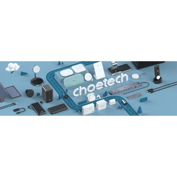 Choetech USB-C PD v&auml;ggladdare, 25W, svart