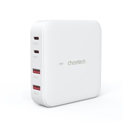 Choetech 4-port Laddare, 100W, vit