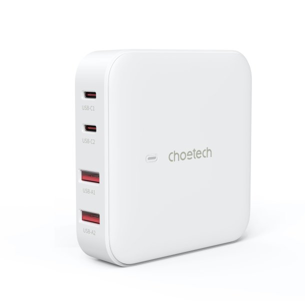 Choetech 4-port Laddare, 100W, vit