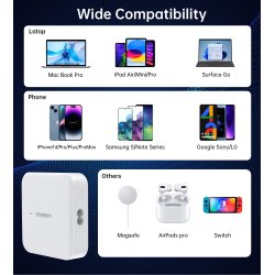 Choetech 4-port Laddare, 100W, vit