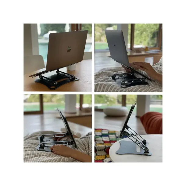 Philbert Laptop/Tablet Stand/Desk Universal w/key, Silver