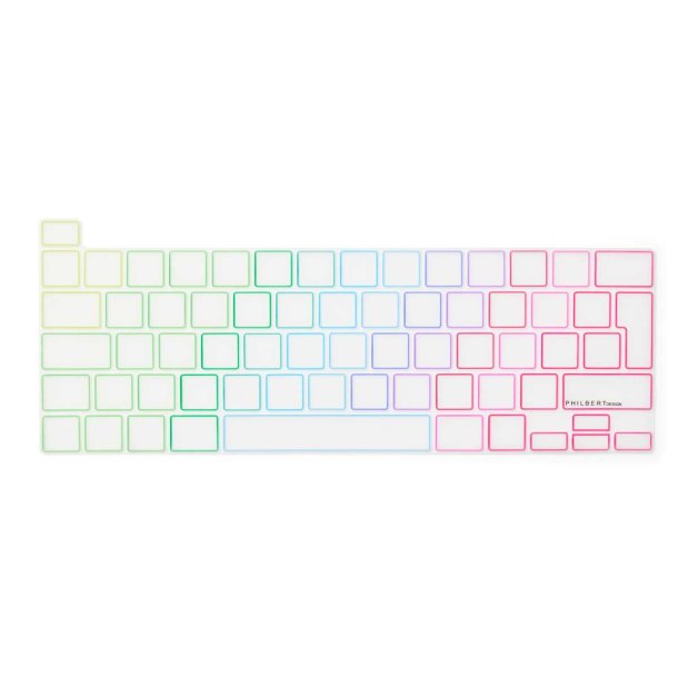 Philbert KB Cover MacBook Pro 13-16 2019-2022, TRNSP/Rainbow