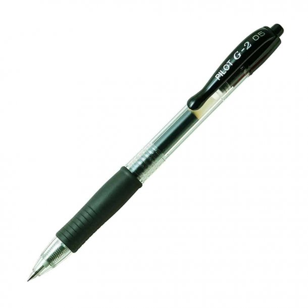 Pilot Gelpen m/klik G-2 0,5 sort - 12 stk