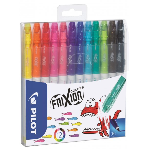 Pilot Frixion Colors 0,7, ass. frger, 12 st,  raderbar penna