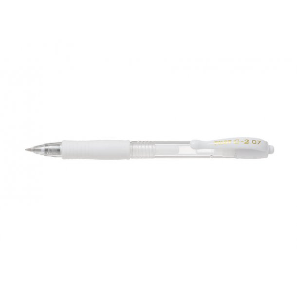 Pilot Gelpen m/klik G-2 0,7 pastel hvid - 12 stk