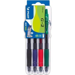 Pilot Gelpen w / click G-2 Set2Go 0.7 Basic - W / 4 frger