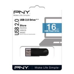 USB-minne 2.0 - PNY Attache 4, 16GB, svart