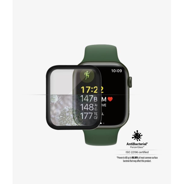 PanzerGlass sk&auml;rmskydd Apple Watch Series 7 - 41 mm, svart