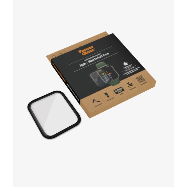 PanzerGlass sk&auml;rmskydd Apple Watch Series 7 - 41 mm, svart