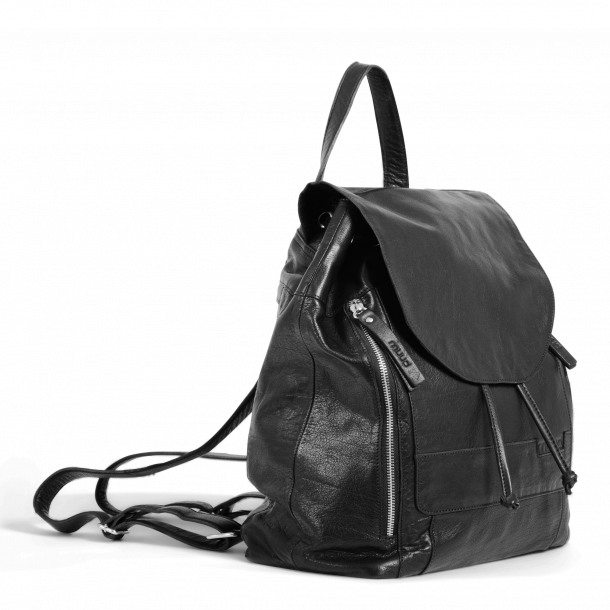 Muud Gimo Ryggs&auml;ck - L&auml;der, Svart