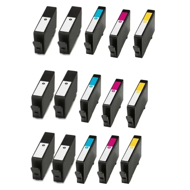 Pixojet blckpatroner HP 924E XL - 4K0V0NE, 15 st. rabattpaket 192 ml