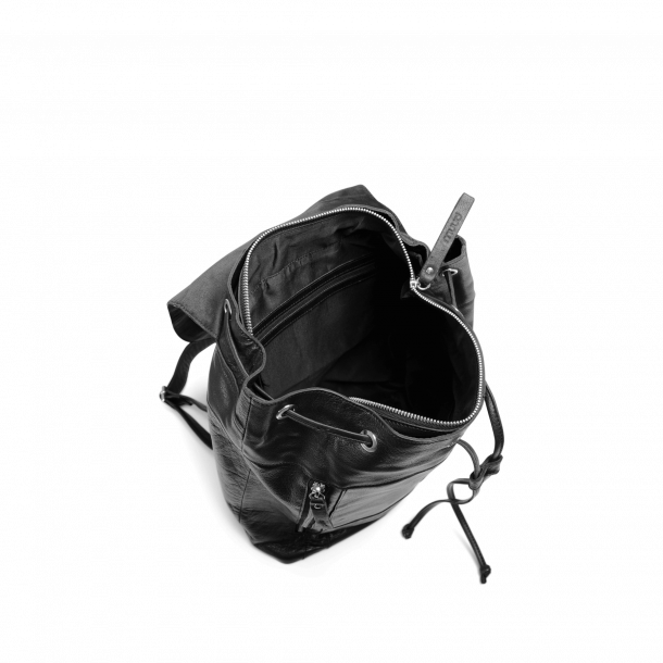 Muud Gimo Ryggs&auml;ck - L&auml;der, Svart