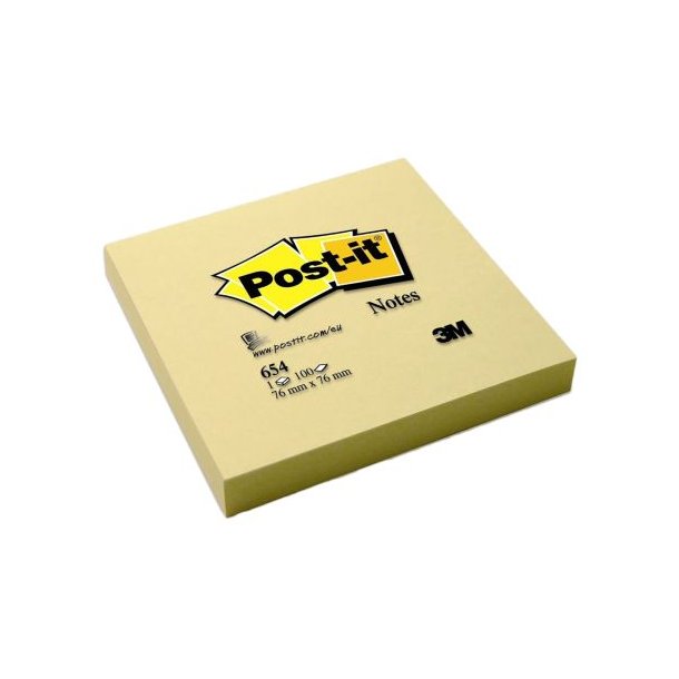 Post-it Superstarka, 12 st, 76x76mm - Gul 