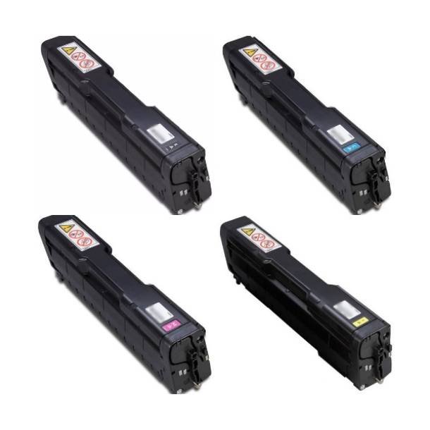 Kompatibel Ricoh SP C252 combo pack 4 stk lasertoner (24500 sidor)