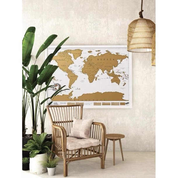 Scratch Map - Verdenskort som skrabes