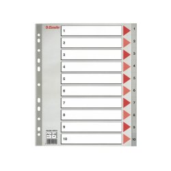 Esselte Register PP A4 Maxi 1-10 - Gr (10 st)