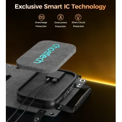 Choetech solpanel med 2 portar, 28W, gr