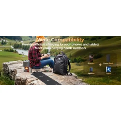 Choetech solpanel med 2 portar, 28W, gr