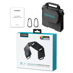 Choetech solpanel med 2 portar, 28W, gr