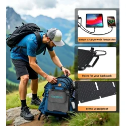 Choetech solpanel med 2 portar, 28W, gr