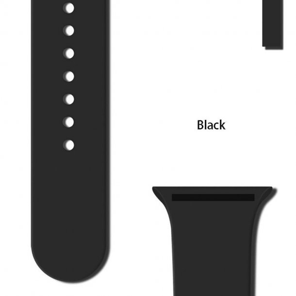 SERO Armband  fr Apple Watch i silikon, 42/44mm, svart
