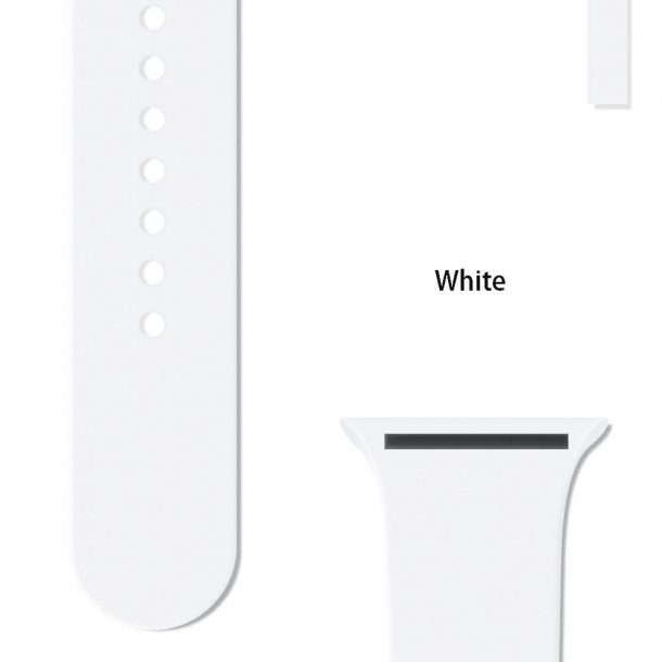 SERO Urrem til Apple Watch i silikone, 42/44mm, hvid