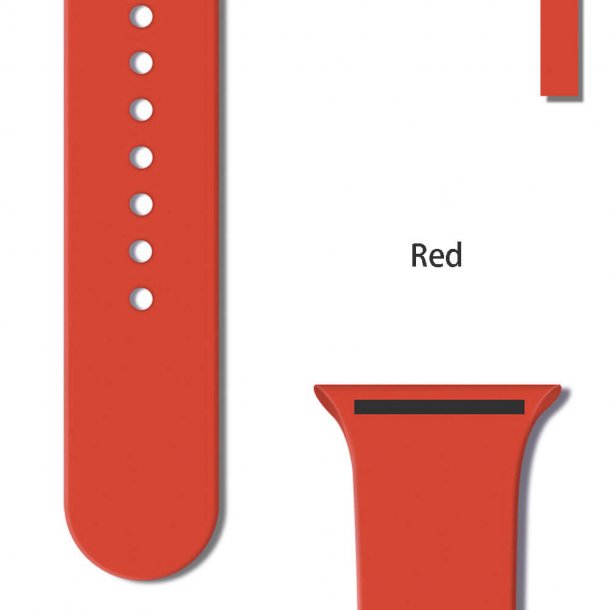 SERO Armband  fr Apple Watch i silikon, 42/44mm, rd