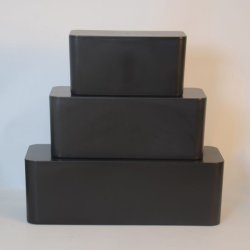 Cable management box - 40.5 x 15.5 x 13.5 cm, black (large)