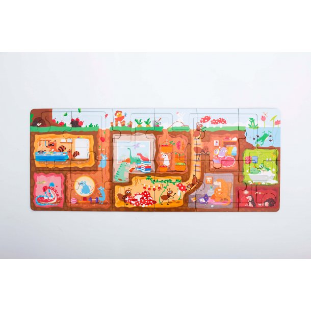 mierEdu Kreativt puslespil - Underground Houses