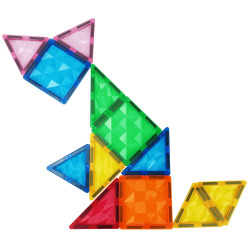 Magnetic Tiles byggest - Sampak, 32 + 60 dele