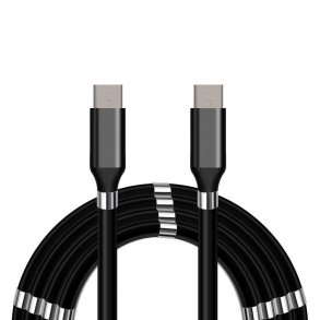 USB-C – USB-C QC magnetic cable, 2 m, black