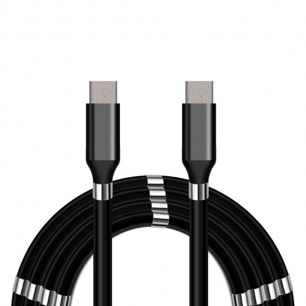 SERO magnetisk PD kabel, USB-C til USB-C, 2m, sort