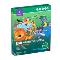 mierEdu Magnetisk puslespil - 2 i 1 Skovens dyr