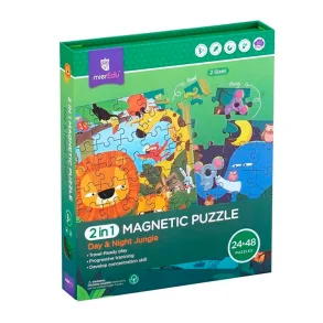 mierEdu Magnetisk puslespil - 2 i 1 Skovens dyr
