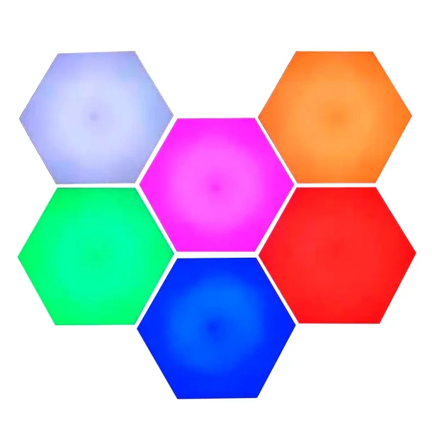 LED touch vgbelysning, 6 stk lyspaneler med fjernbetjening