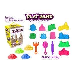 Play Sand - Kinetisk legesand - Det mystiske sandslot, 908 g (4 farver)