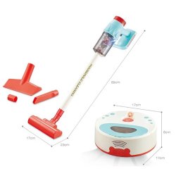 Legetjs stvsuger og -robotstvsuger, 3-i-1